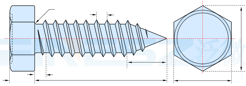 304 外六角自攻钉 ST6.3*19