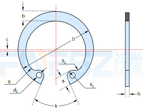 GB893.1孔用弹性挡圈 A型